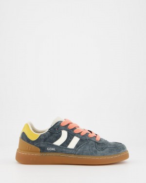 Basket Coolway Goal Femme Indigo Bleu France | 348-OQLWUT