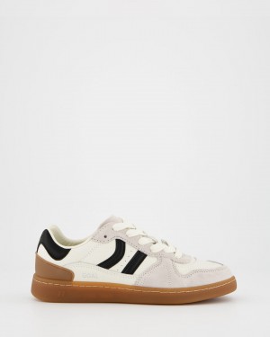 Basket Coolway Goal Femme Noir Blanche France | 820-OMKSYC