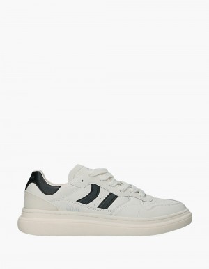 Basket Coolway Goal Hi Leather Homme Blanche France | 791-DQAVFW