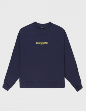 Sweatshirt Coolway Straight Crewneck Homme Bleu Marine France | 816-OSZNJU